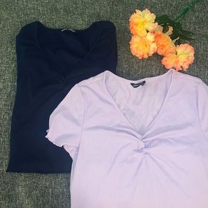 Scrunched crop top set